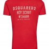 dolcevitaboutique dsquared t shirt red s74gd0392