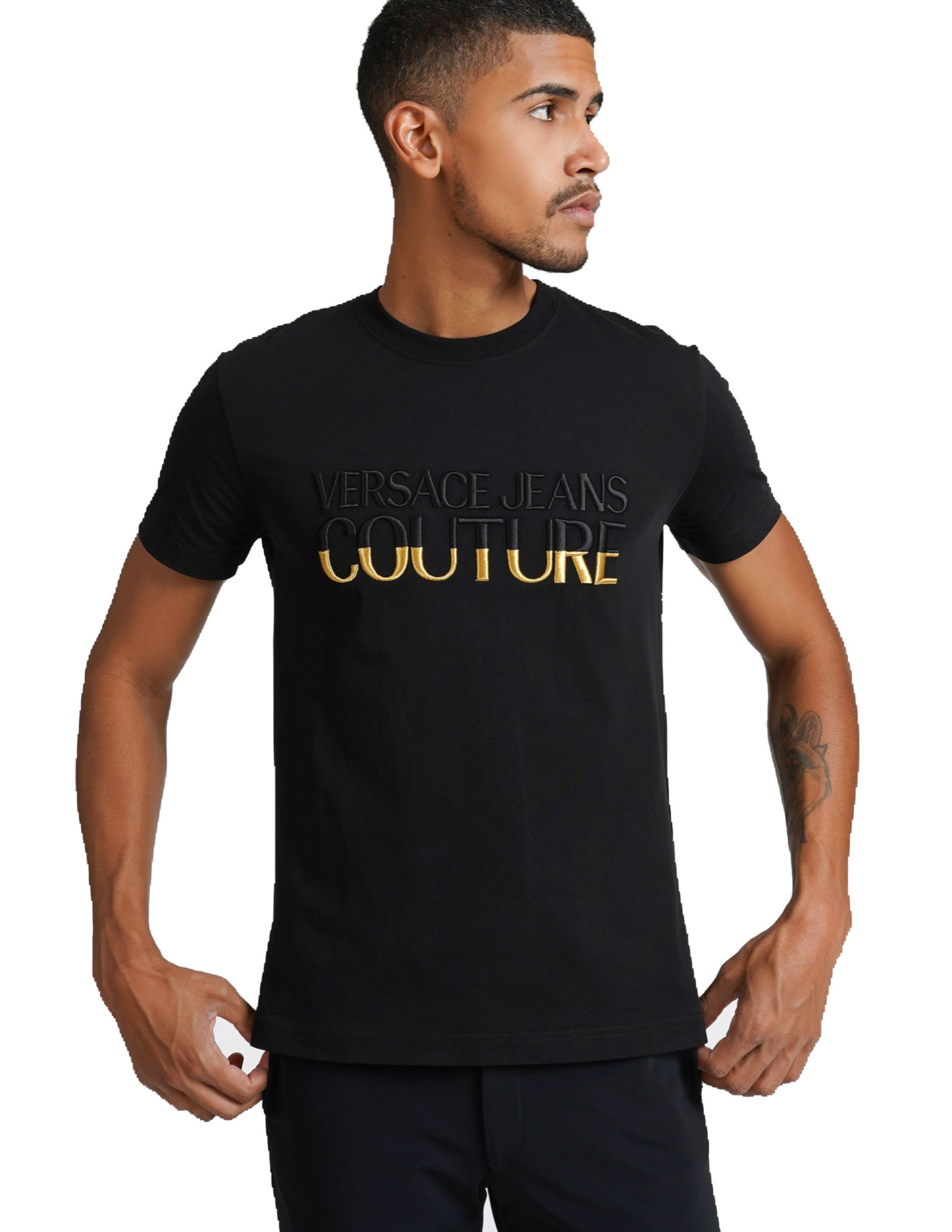 Camiseta con logo bordado de Versace Jeans Couture • Vita Boutique