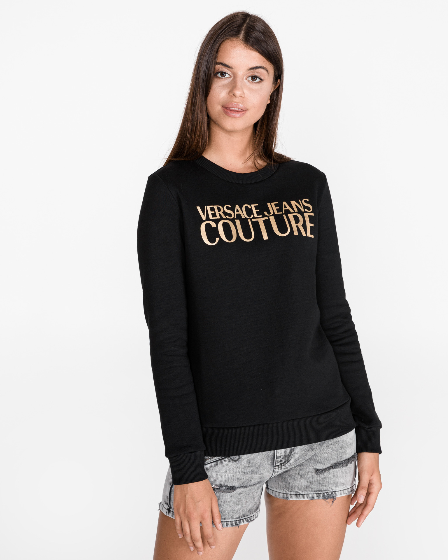 Sudadera de mujer Versace Couture logo dorado • Dolce Vita Boutique