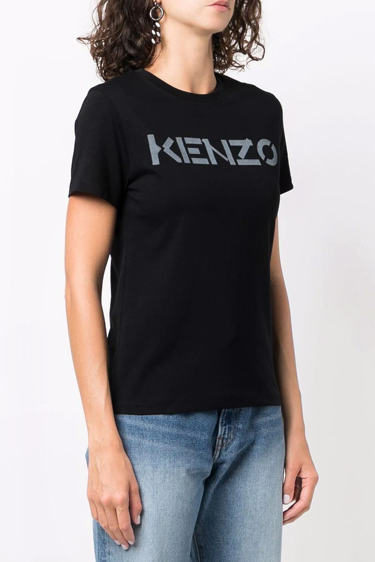 Dos grados antiguo Barrio bajo Camiseta de mujer logo Kenzo negro • Dolce Vita Boutique