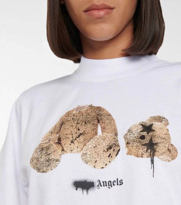 camiseta corta blanca mujer teddy palm angels dolcevitaboutique.es