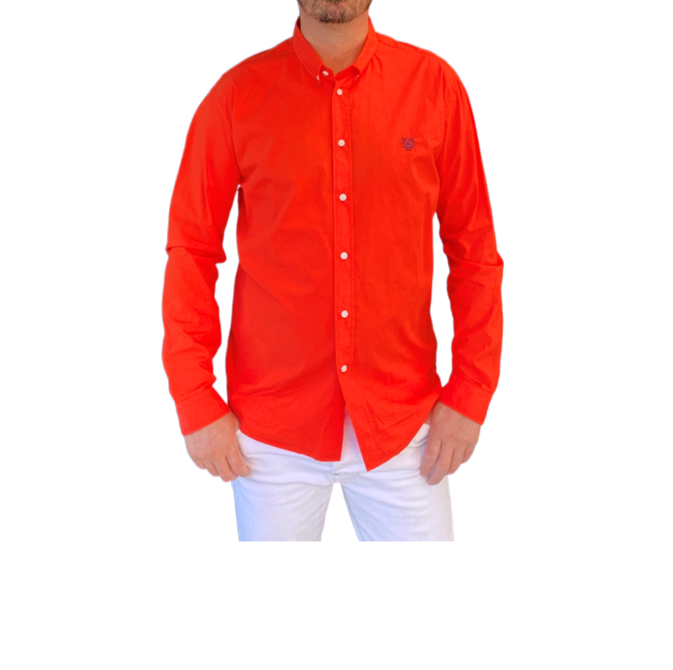Camisa hombre naranja kenzo dolcevitaboutique.ess