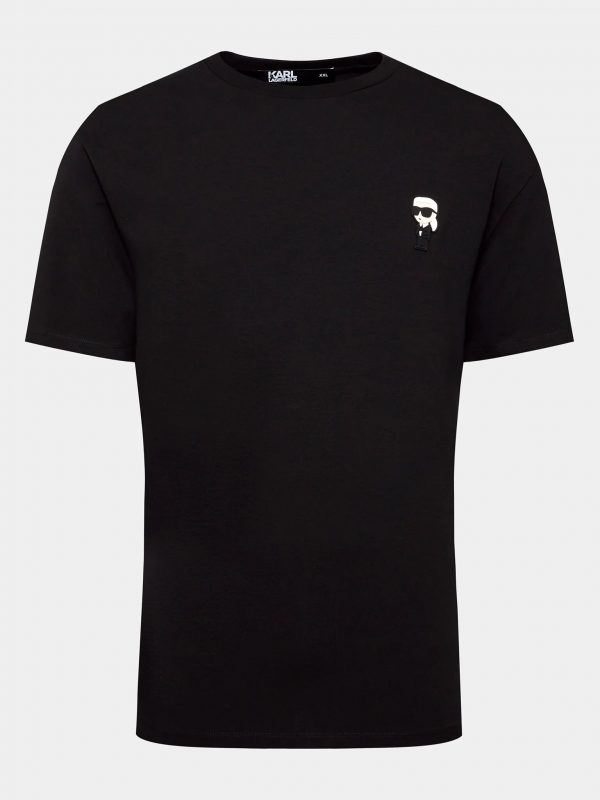 camiseta negra karl lagerfeld t shirt crewneck regular fit dolcevitaboutique