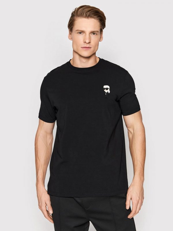 camiseta negra karl lagerfeld t shirt crewneck regular fit dolcevitaboutique. 1 3