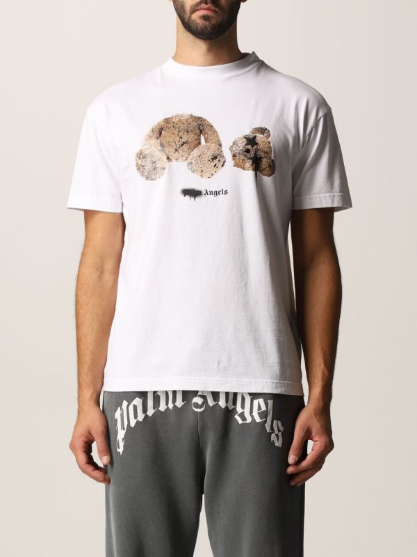 camiseta hombre oso palm angels PMAA001F21JER0270160 dolcevitaboutique